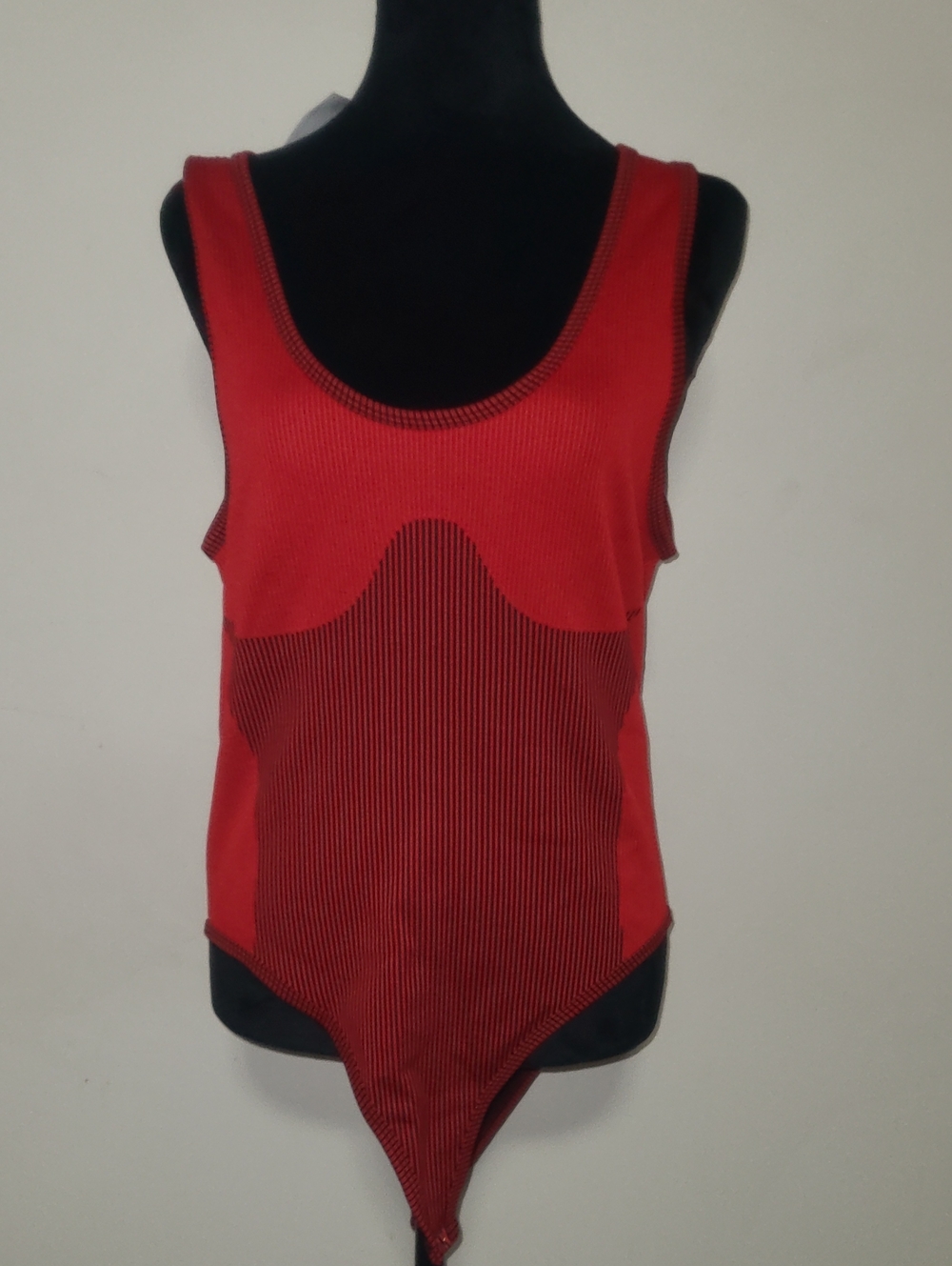 Forever 21 Red Ribbed One-Piece
